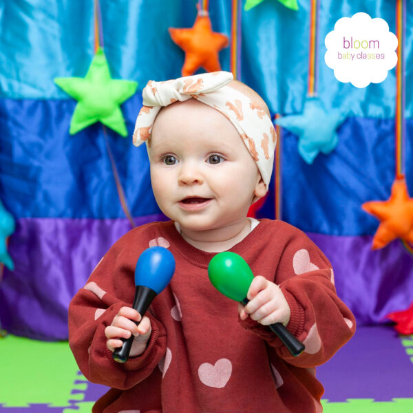 Happy babies at Bloom Baby Classes {franchise name}